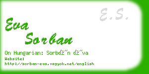 eva sorban business card